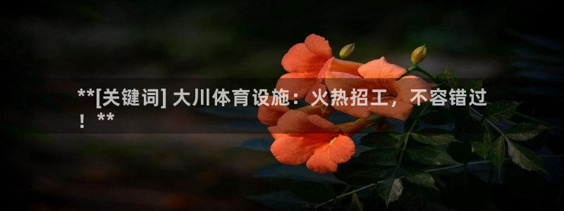 意昂体育3：**[关键词] 大川体育设施：火热招工，