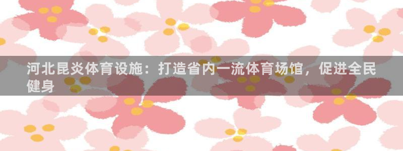 意昂3五金厂：河北昆炎体育设施：打造省内一流体育场馆